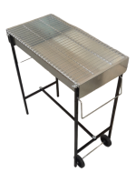 Ψησταριά  Κάρβουνου  Λυόμενη BBQ 70x35X79cm (Συναρμολογημένη), Γαλβανιζέ Με Ρόδες