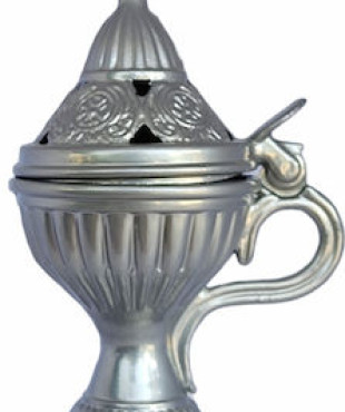 ΘΥΜΙΑΤΌ ΕΠΙΤΡΑΠΈΖΙΟ ΜΕΤΑΛΛΙΚΟ (ΖΑΜΑ) ΜΕ ΚΑΠΑΚΙ ΜΕΓΑΛΟ ΧΡΩΜΑ ΑΣΗΜΙ ΔΙΑΣΤΑΣΗ 17Χ7,5 ΕΚ.