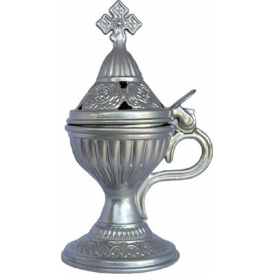 ΘΥΜΙΑΤΌ ΕΠΙΤΡΑΠΈΖΙΟ ΜΕΤΑΛΛΙΚΟ (ΖΑΜΑ) ΜΕ ΚΑΠΑΚΙ ΜΕΓΑΛΟ ΧΡΩΜΑ ΑΣΗΜΙ ΔΙΑΣΤΑΣΗ 17Χ7,5 ΕΚ.