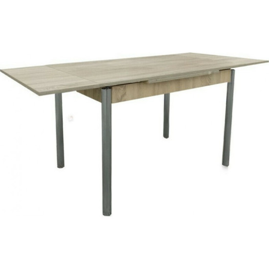Τραπέζι Ξύλο (Μελαμίνη) με Μεταλλικά Πόδια Επεκτεινώμενο 120/175x80x77εκ. 4121