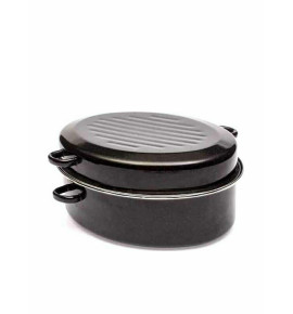 Γάστρα εμαγιέ  μικρή “PREMIUM” Nο32 σε μαύρο χρώμα