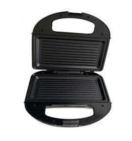 Τοστιέρα 2Θέσεων Αντικολλητικές γκριλ πλάκες Μαύρη