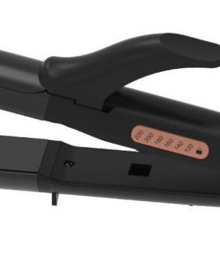 Ισιωτική και Ψαλίδι μαλλιών 2σε1 PRHS-40255 Primo Professinal Salon Series Digital Κεραμική πλάκα Μαύρη-Rose gold
