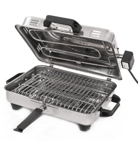 Ηλεκτρική ψησταριά BBQ inox ορθογώνια γίγας Νο20107