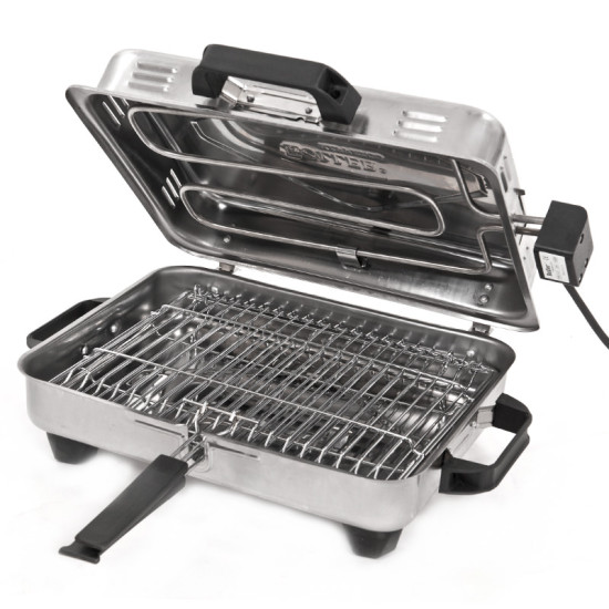 Ηλεκτρική ψησταριά BBQ inox ορθογώνια γίγας Νο20107