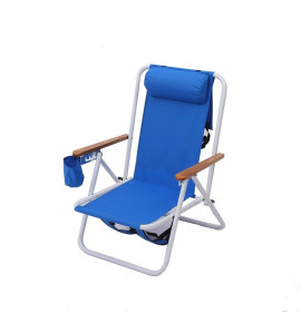 Καρέκλα παραλίας με ρυθμιζόμενη πλάτη 4 θέσεων, από ατσάλι 22mm. Διαστ.:81X59X101 εκ.