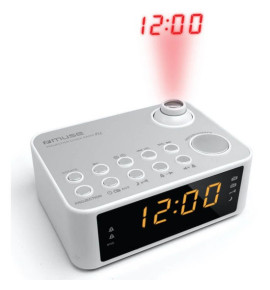 Ραδιορολόι M-178PW MUSE Μπαταρίας-Ρεύματος Λευκό Ψηφιακό