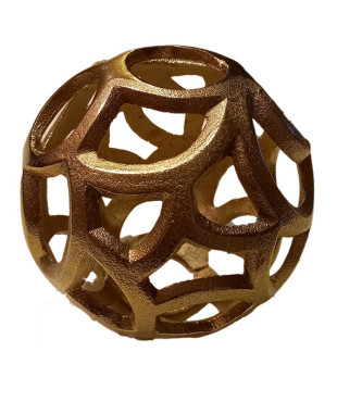 Διακοσμητική Μεταλλική Σφαίρα Επιτραπέζια Χρυσή 15 εκ.-523106-1