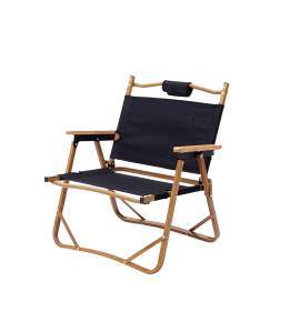 Καρεκλάκι παραλίας αλουμινίου βαρέως τύπου, μαύρο, με υφασμάτινη τσάντα μεταφοράς, 30 εκ. ύψος καθίσματος