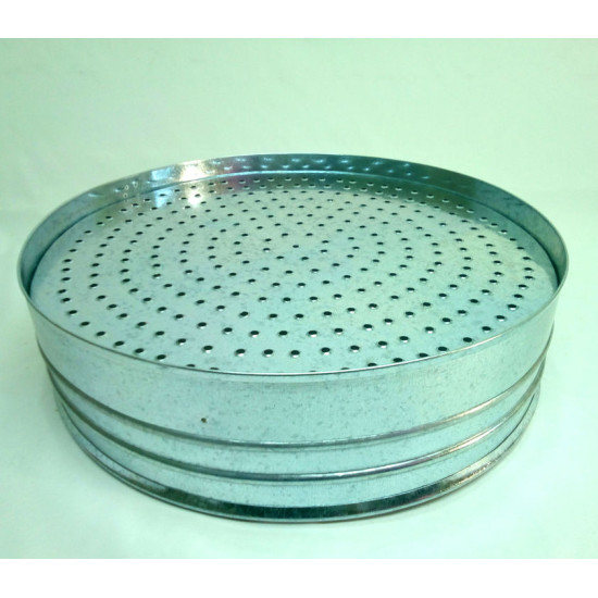 Κόσκινο τραχανά γαλβανιζέ. Διατίθεται σε τρία μεγέθη με διάμετρο 31, 34 και 38 εκ.