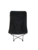 Πολυθρόνα παραλίας βαρέως τύπου από ανοξείδωτο ατσάλι ,σε μαύρο και κόκκινο χρώμα