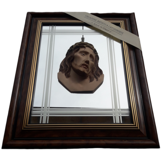 ΚΑΔΡΟ ΙΤΑΛΙΑΣ  CAPO DIMOND .  ΞΥΛΙΝΗ ΚΑΦΕ ΚΟΡΝΙΖΑ   ΔΙΑΣΤΑΣΕΙΣ    40Χ50  ΠΡΟΣΩΠΩΓΡΑΦΙΑ   ΧΡΙΣΤΟΥ ΠΑΝΩ ΣΕ ΚΑΘΡΕΠΤΗ