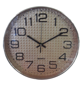 Ρολόι Τοίχου Πλαστικό  Χρυσό 30x30cm