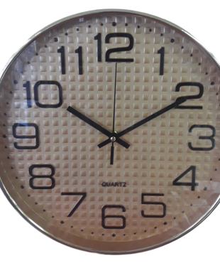 Ρολόι Τοίχου Πλαστικό  Χρυσό 30x30cm