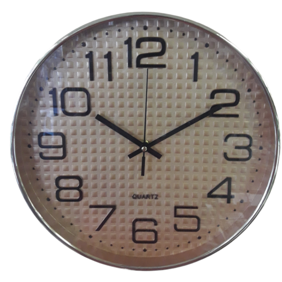 Ρολόι Τοίχου Πλαστικό  Χρυσό 30x30cm