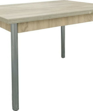 Τραπέζι Ξύλο (Μελαμίνη) με Μεταλλικά Πόδια Επεκτεινώμενο 110/165x70x77εκ 4118