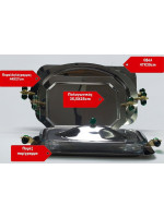 Δίσκος Σερβιρίσματος Παραλ/μος Inox Ασημί 44Χ27cm Πράσινη Μπίλια