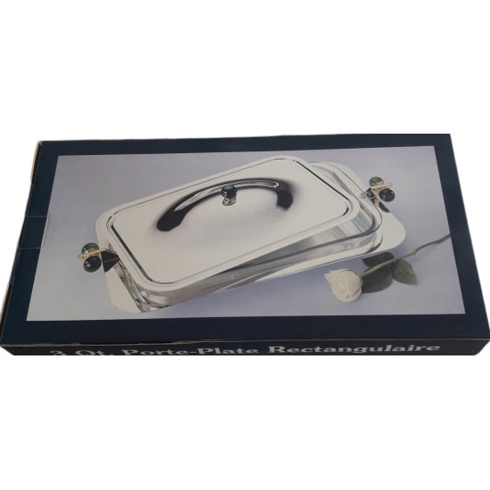  Πυρίμαχο Σκεύος Ορθογώνιο με Καπάκι και Βάση Από Ανοξοίδωτο Ατσάλι 18/10 49x27x9cm Πράσινη Μπίλια