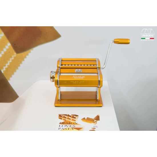 Marcato Atlas 150 Μηχανή Φύλλου/Ζυμαρικών Χειροκίνητη από Μέταλλο AT-150-YEL