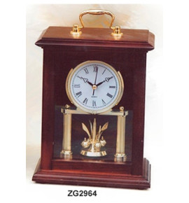 Ρολόι ξύλινο επιτραπέζιο μπαταρίας 20x12x27εκ. ZG-2964