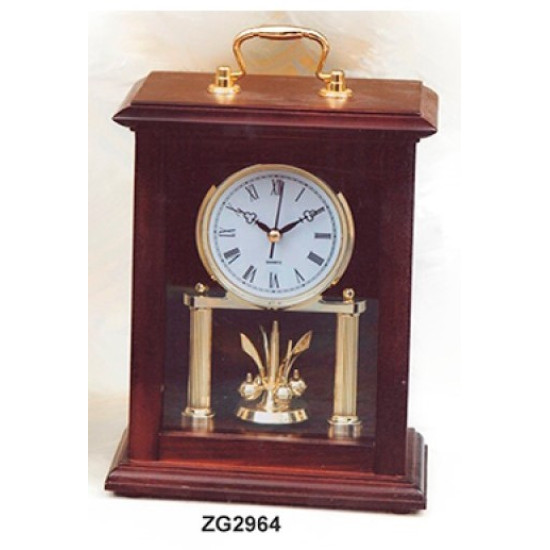 Ρολόι ξύλινο επιτραπέζιο μπαταρίας 20x12x27εκ. ZG-2964