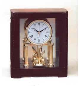 Ρολόι ξύλινο επιτραπέζιο μπαταρίας 20x10x24εκ. -ZG3157 