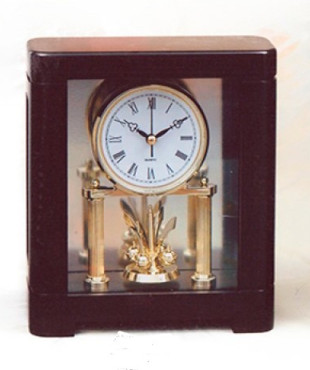Ρολόι ξύλινο επιτραπέζιο μπαταρίας 20x10x24εκ. -ZG3157 