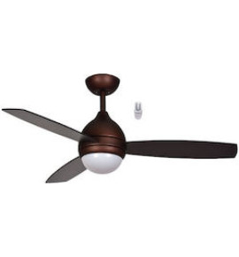 Ανεμιστήρας Οροφής PRCF-80521 Primo 48 120εκ. Με Τηλεχειριστήριο 1Φως Led 3Φτερά Wenge
