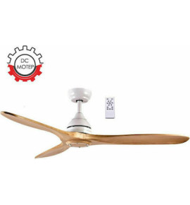 Ανεμιστήρας Οροφής PRCF-80569 PRIMO 52 130εκ. DC Με Τηλεχειριστήριο 3Φτερά Λευκός-Καφέ .(Μπέζ)