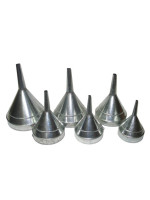 Χωνί μεταλλικό-γαλβανιζέ με διάμετρο από 20 εκατοστά μέχρι 25 εκατοστά.