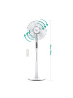 Ανεμιστήρας Ορθοστάτης PRSF-80614D Primo 16'' 40εκ. Με Τηλεχειριστήριο και DC μοτέρ Λευκός