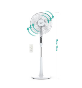 Ανεμιστήρας Ορθοστάτης PRSF-80614D Primo 16'' 40εκ. Με Τηλεχειριστήριο και DC μοτέρ Λευκός