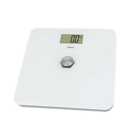 Ζυγαριά Σώματος Kinetic PRBS-40466 Primo 180Kg Υάλινη Λευκή