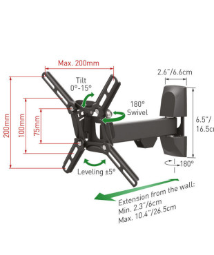 Βάση Τηλεόρασης Τοίχου 2300.B Barkan 13