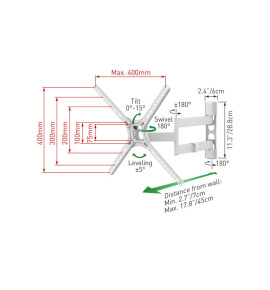 Βάση Τηλεόρασης Τοίχου 3400W.W Barkan 13
