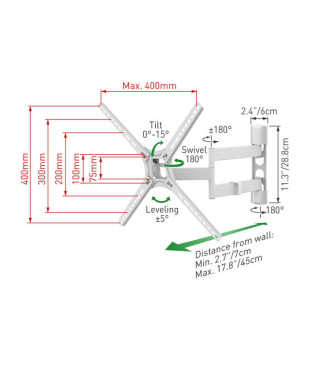 Βάση Τηλεόρασης Τοίχου 3400W.W Barkan 13