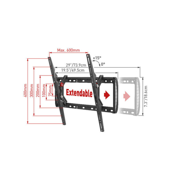 Βάση Τηλεόρασης Τοίχου BM410T Barkan 13