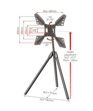 Βάση Τηλεόρασης Δαπέδου DTP410 Barkan 13