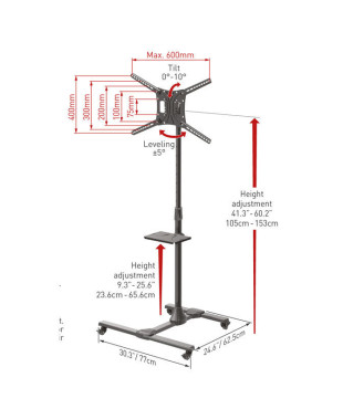 Βάση Τηλεόρασης Δαπέδου SW411H Barkan 13