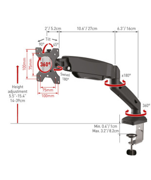 Βάση Οθόνης Γραφείου M121P.B Barkan 13
