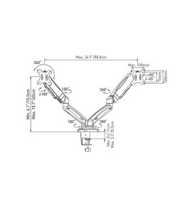 Βάση Οθόνης Γραφείου M142P Barkan 13