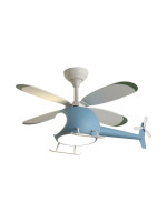 Ανεμιστήρας Οροφής Helicopter PRCF-80678 Primo Kids Series DC 98εκ. Με Τηλεχειριστήριο LED 4Φτερά Μπλέ