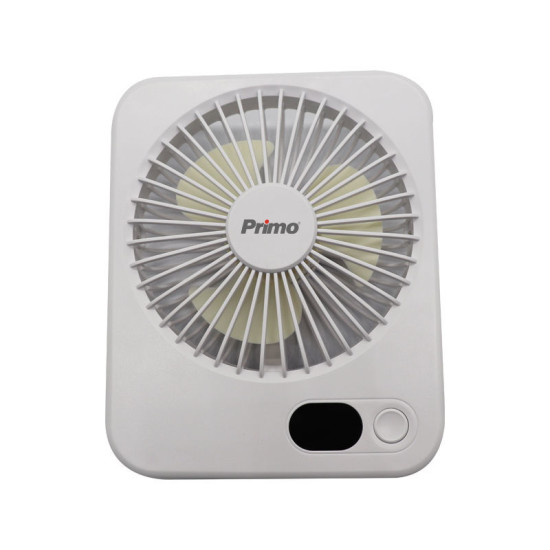 Ανεμιστήρας Mini PRMF-80692 Primo 5'' 12.5cm Λευκός Επαναφορτιζόμενος