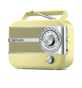 Ραδιόφωνο M-056SC MUSE Μπαταρίας-Ρεύματος Αναλογικό Κίτρινο Retro