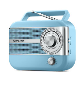 Ραδιόφωνο M-056VB MUSE Μπαταρίας-Ρεύματος Αναλογικό Μπλέ Retro