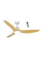 Ανεμιστήρας Οροφής PRCF-80726 Primo 52'' 132εκ. Με Τηλεχειριστήριο 1Φως LED 3Φτερά Λευκός-Ξύλο