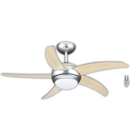 Ανεμιστήρας Οροφής PRCF-80283 Primo 44'' 110εκ. Με Τηλεχειριστήριο 1Φως 5Φτερά Οξιά