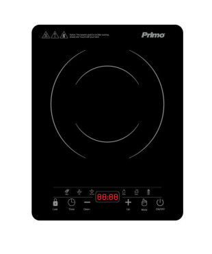 Επαγωγική εστία Μονή PRIC-40300 Primo 2000W Με πάνελ αφής 28Χ35εκ. Υάλινη Μαύρη