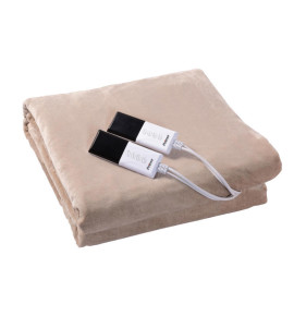 Ηλεκτρικό Επίστρωμα PREB-81084 Primo Διπλό 160x140cm Flannel Fleece Μπέζ