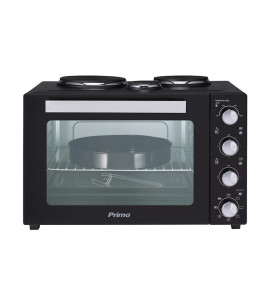 Ηλεκτρικό Φουρνάκι PREO-40253NS Primo Με 3 Εστίες 50L Με λειτουργία αέρα Μαύρο